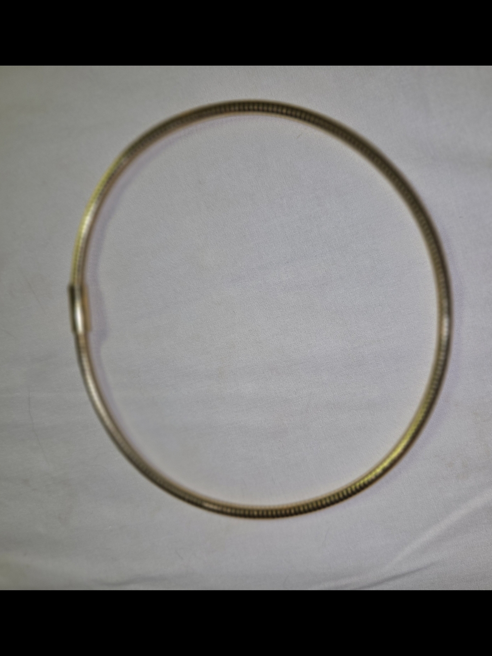Sleek Gold-Tone Herringbone Snake Choker Necklace
